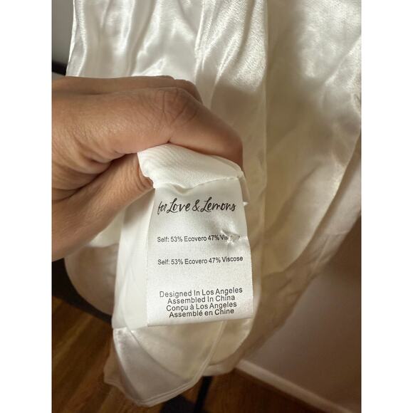 NWT For Love and Lemons Lucy Mini Dress in White Size Large - Picture 5 of 8